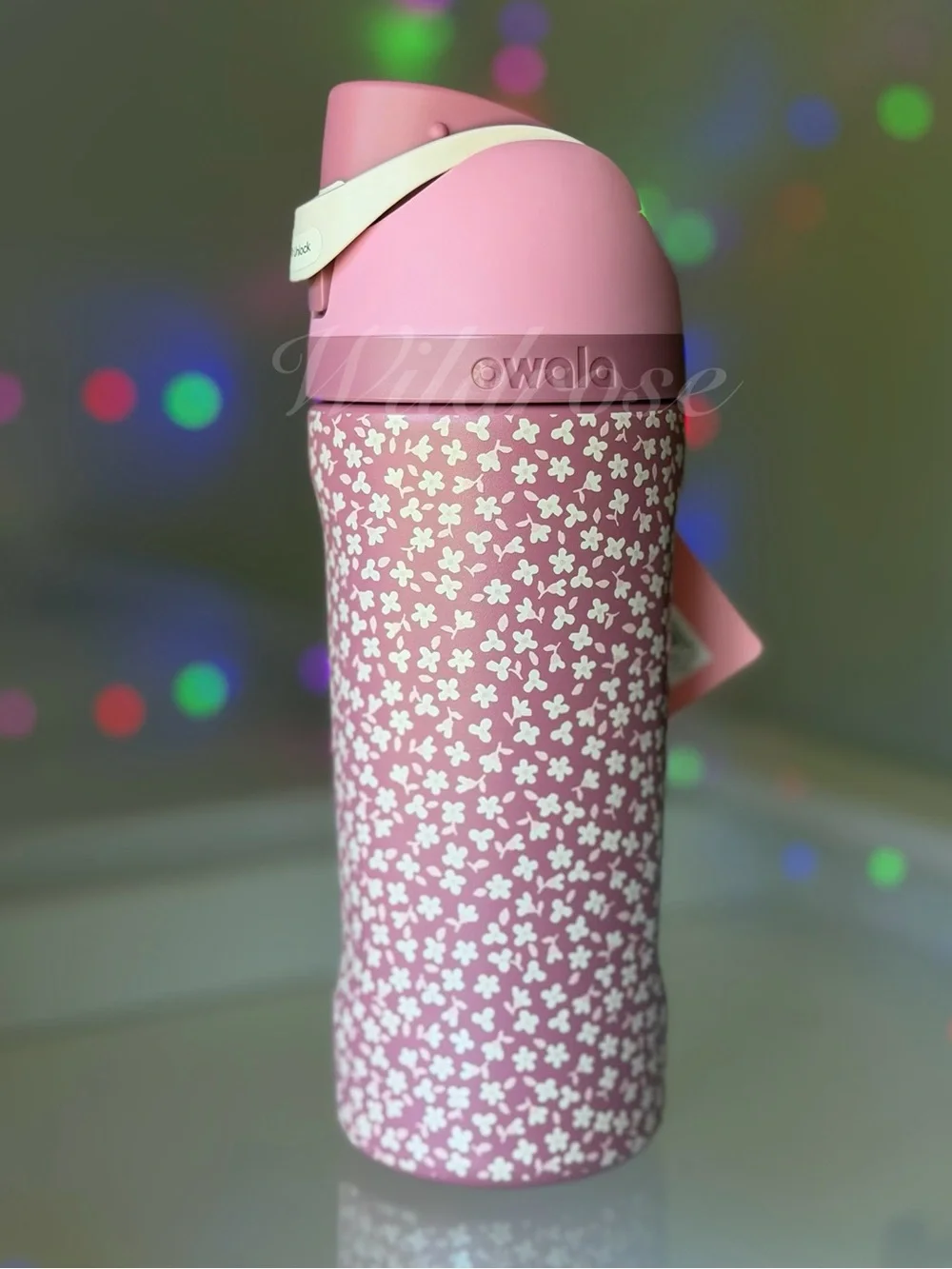 Owala ITTY BITTY BOUQUET 16 oz Cat & Jack kid FreeSip Water Bottle Pink Flowers - Picture 4 of 6
